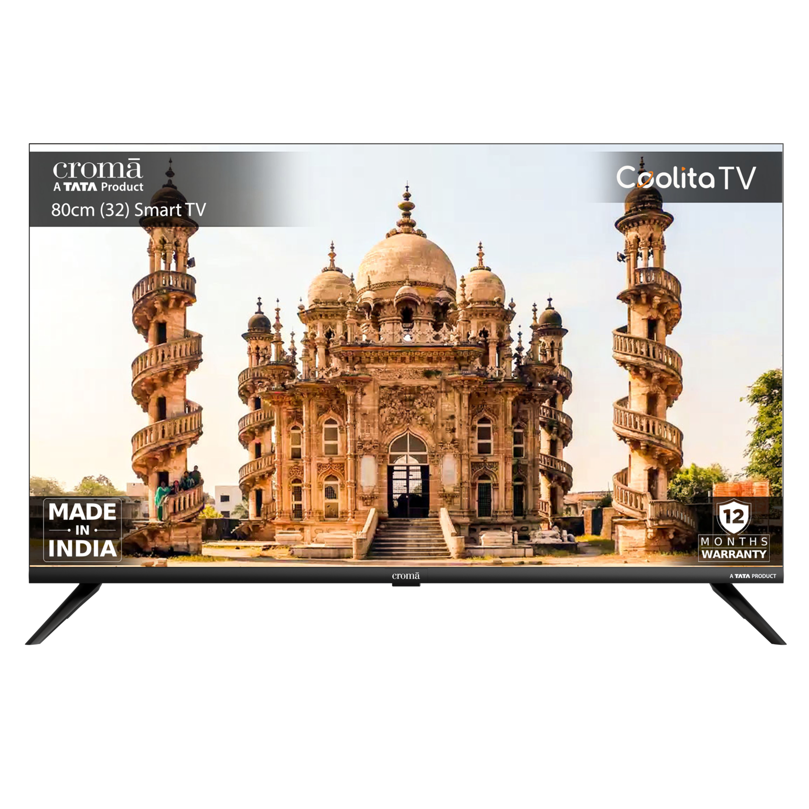 Croma 80 cm (32 inch) HD Ready TV with A plus Grade Panel