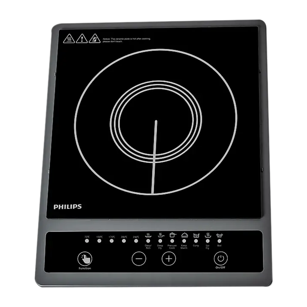 PHILIPS 1300W Induction Cooktop with 7 Preset Menus image 1
