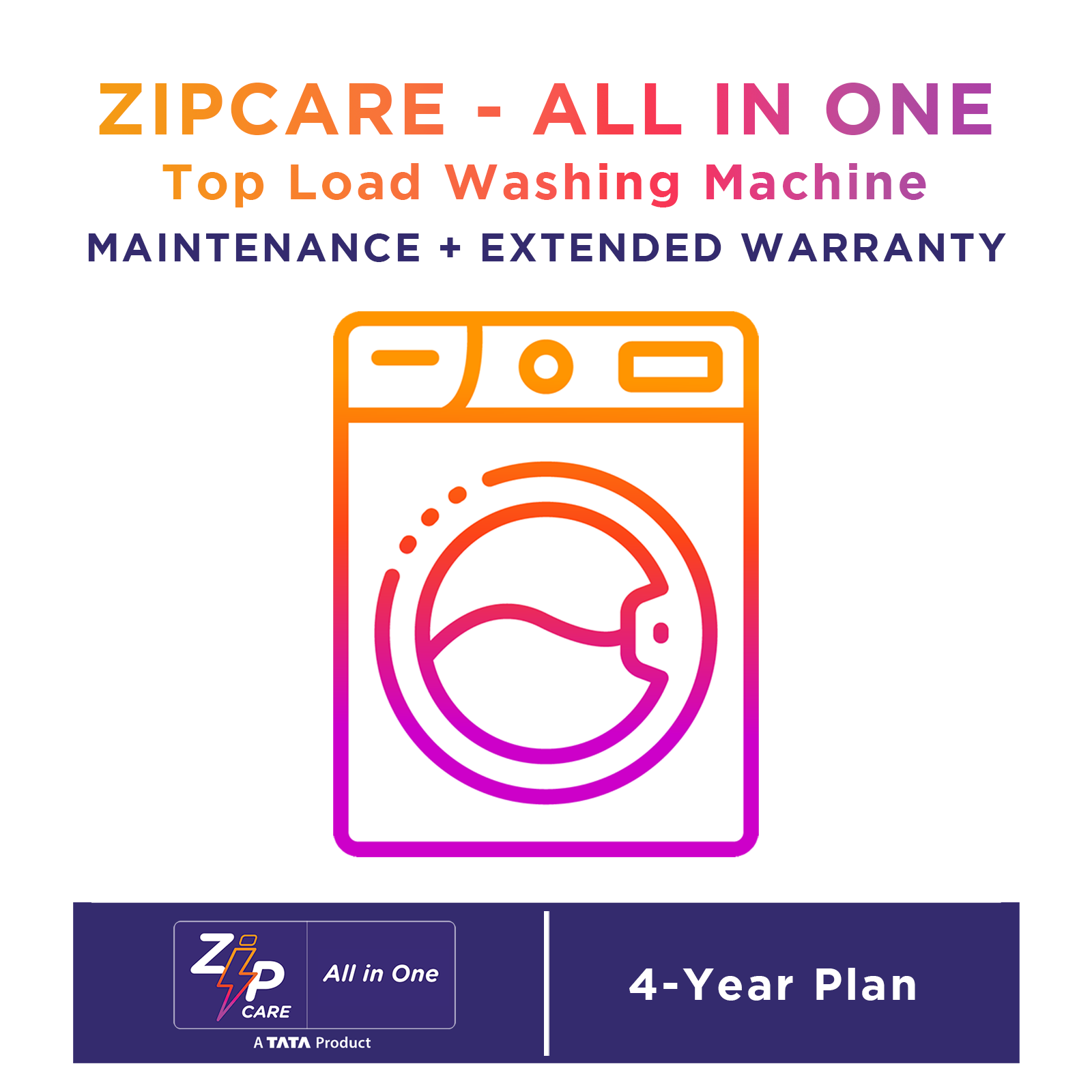 ZipCare All in One for Front Load Washing Machines (Rs. 35000 - Rs. 50000) - 4 Years deal from croma ZipCare All in One for Front Load Washing Machines (Rs. 35000 - Rs. 50000) - 4 Years deal from croma