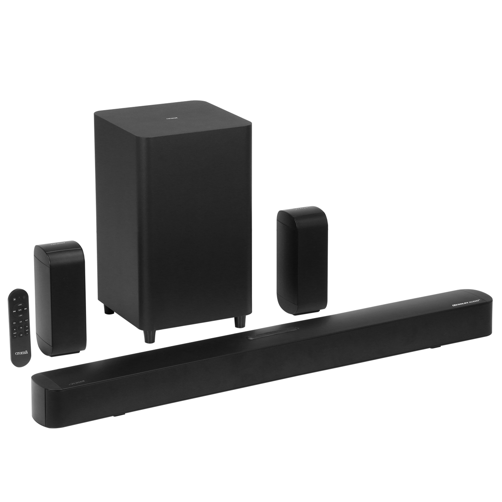 Croma 400W Bluetooth Soundbar with Remote (Dolby Audio, 5.1 Channel, Black)