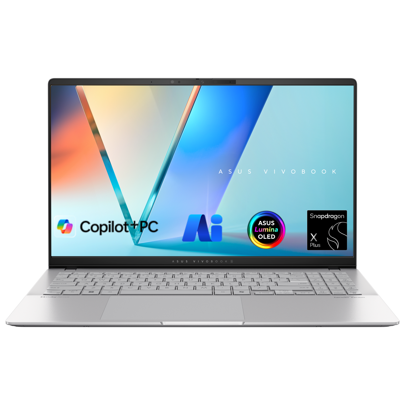 ASUS Vivobook S 15 Snapdragon X Plus X1P 42 100 Thin & Light Laptop (16GB, 1TB SSD, Windows 11 Home, 15.6 inch OLED Display, MS Office 2021, Cool Silv...