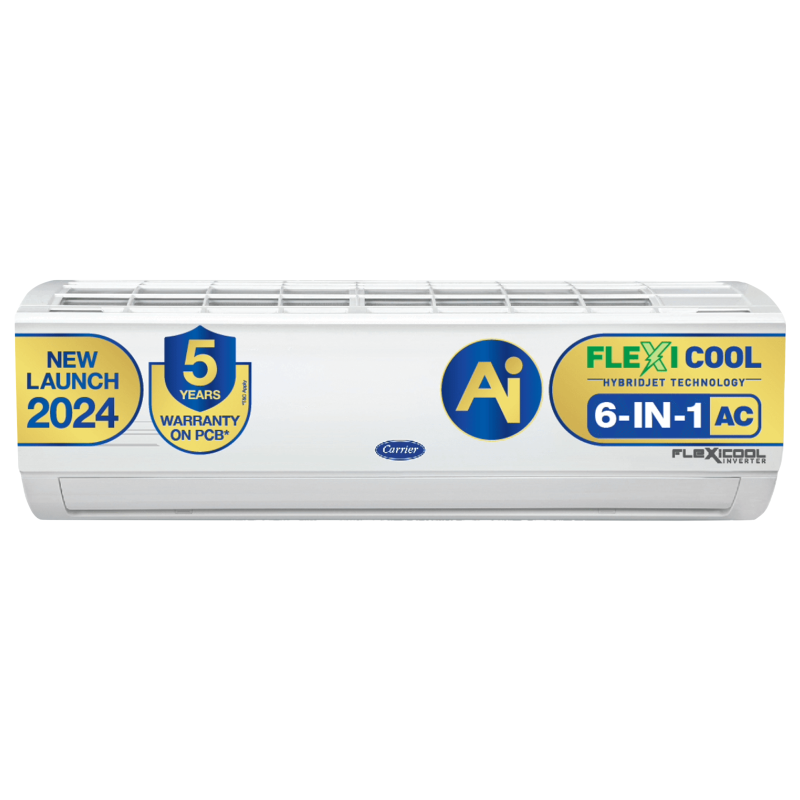 Carrier Ester Pro Exi 6 in 1 Convertible 1.5 Ton 5 Star Inverter Split AC with Auto Cleanser (Copper Condenser, CAI18ES5R34F1) Carrier Ester Pro Exi 6 in 1 Convertible 1.5 Ton 5 Star Inverter Split AC with Auto Cleanser (Copper Condenser, CAI18ES5R34F1)