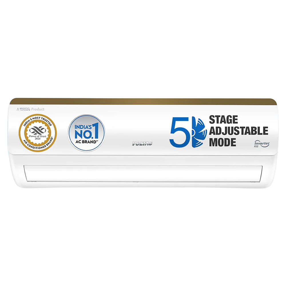 VOLTAS 185V Vertis Smart Elite Gold 1.5 Ton 5 Star Inverter Split Smart AC with IoT Enabled (Copper Condenser, 4503702)
