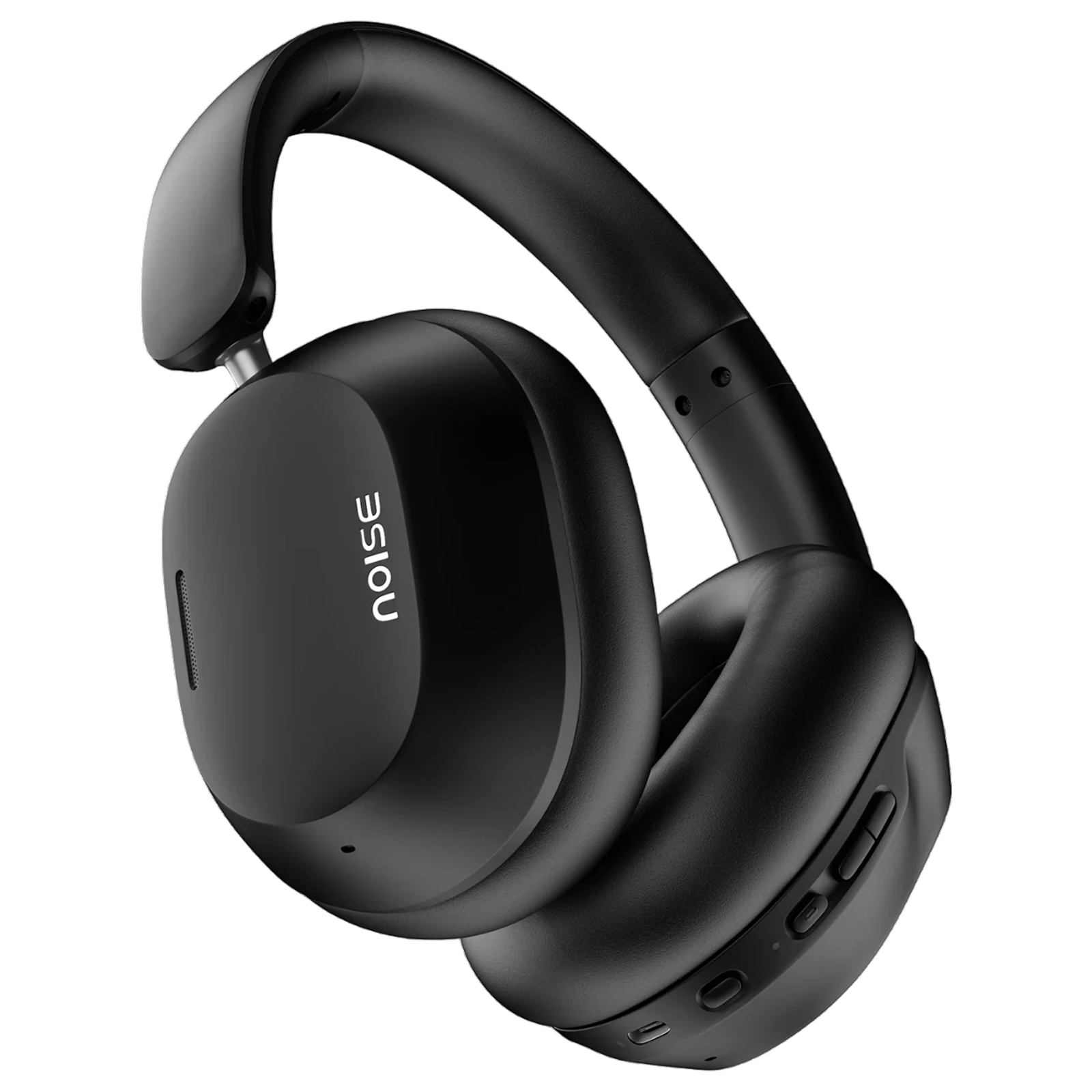 noise Airwave Max 5 Bluetooth Headphone with Mic (Adaptive Hybrid ANC, On Ear, Carbon Black)