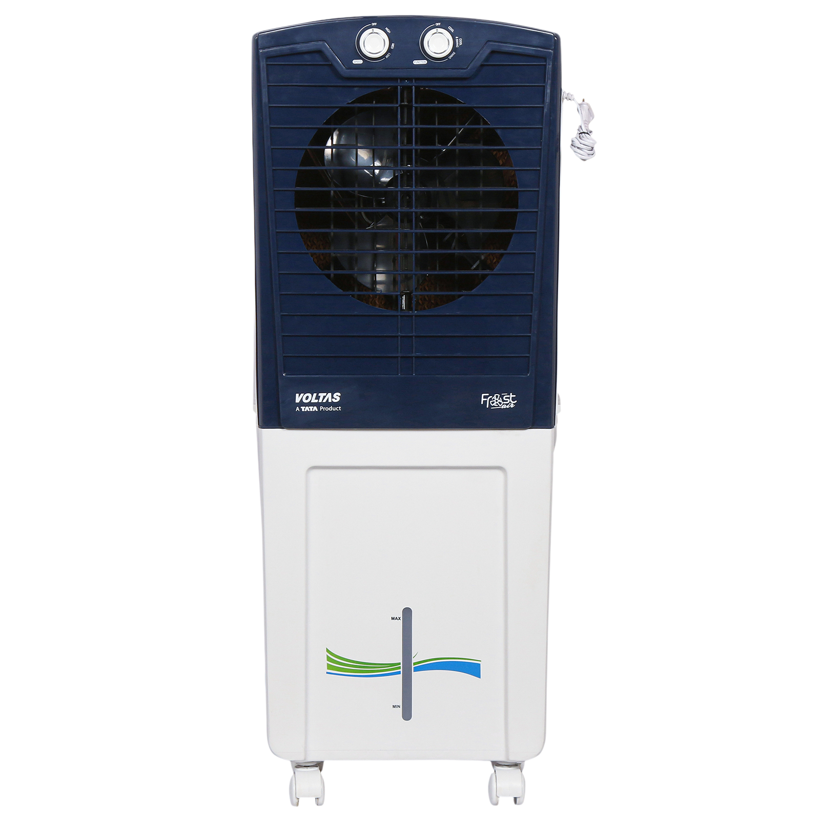 VOLTAS Frost Air 60 Litres Personal Air Cooler with Thermal Overload Protection (3 Speed Control, Oxford Blue) VOLTAS Frost Air 60 Litres Personal Air Cooler with Thermal Overload Protection (3 Speed Control, Oxford Blue)