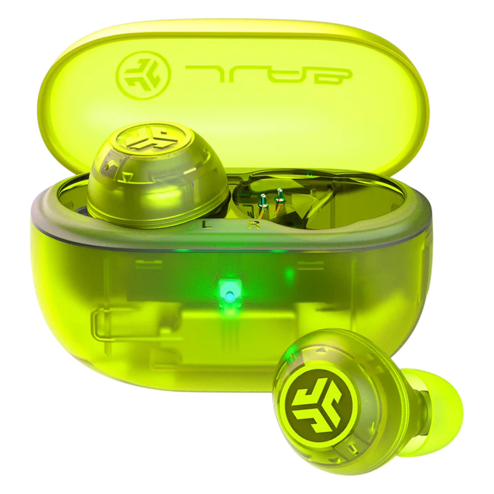 JLAB Go Pop ANC TWS Earbuds with Active Noise Cancellation (IP55 Sweat and Splashproof, Google Fast Pair, Transparent Neon Green) JLAB Go Pop ANC TWS Earbuds with Active Noise Cancellation (IP55 Sweat and Splashproof, Google Fast Pair, Transparent Neon Green)